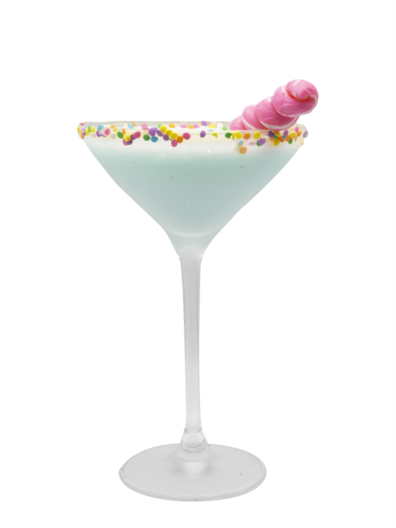 Blue Cotton Candy-tini Alkolsüz Kokteyl
