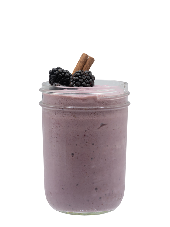 Blackberry Cinnamon Bun Dairy-Free Smoothie Milkshake