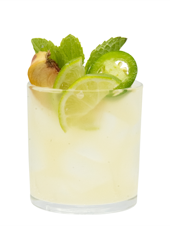 Spicy Peach Mocktail Alkolsüz Kokteyl