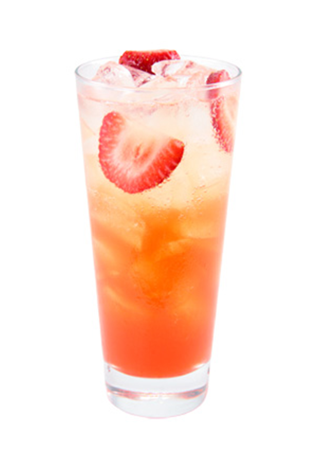 Strawberry Basil Vodka Collins Kokteyl