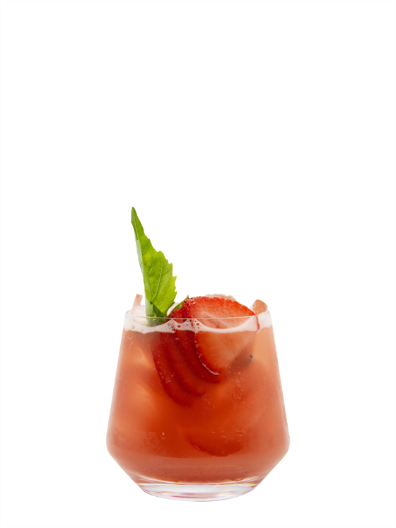 Strawberry Basil Smash Alkolsüz Kokteyl