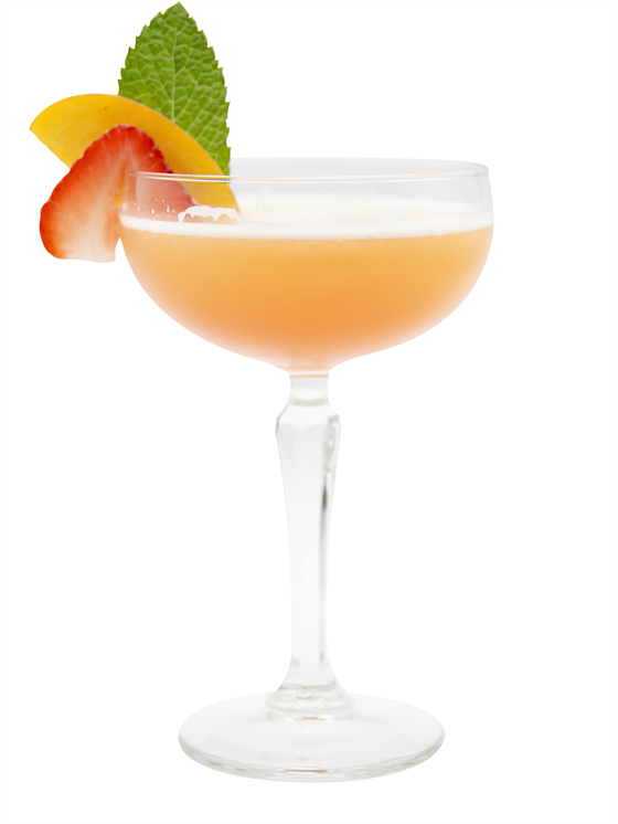 Strawberry Peach Mocktini | Meyveli Alkolsüz Tat Alkolsüz Kokteyl