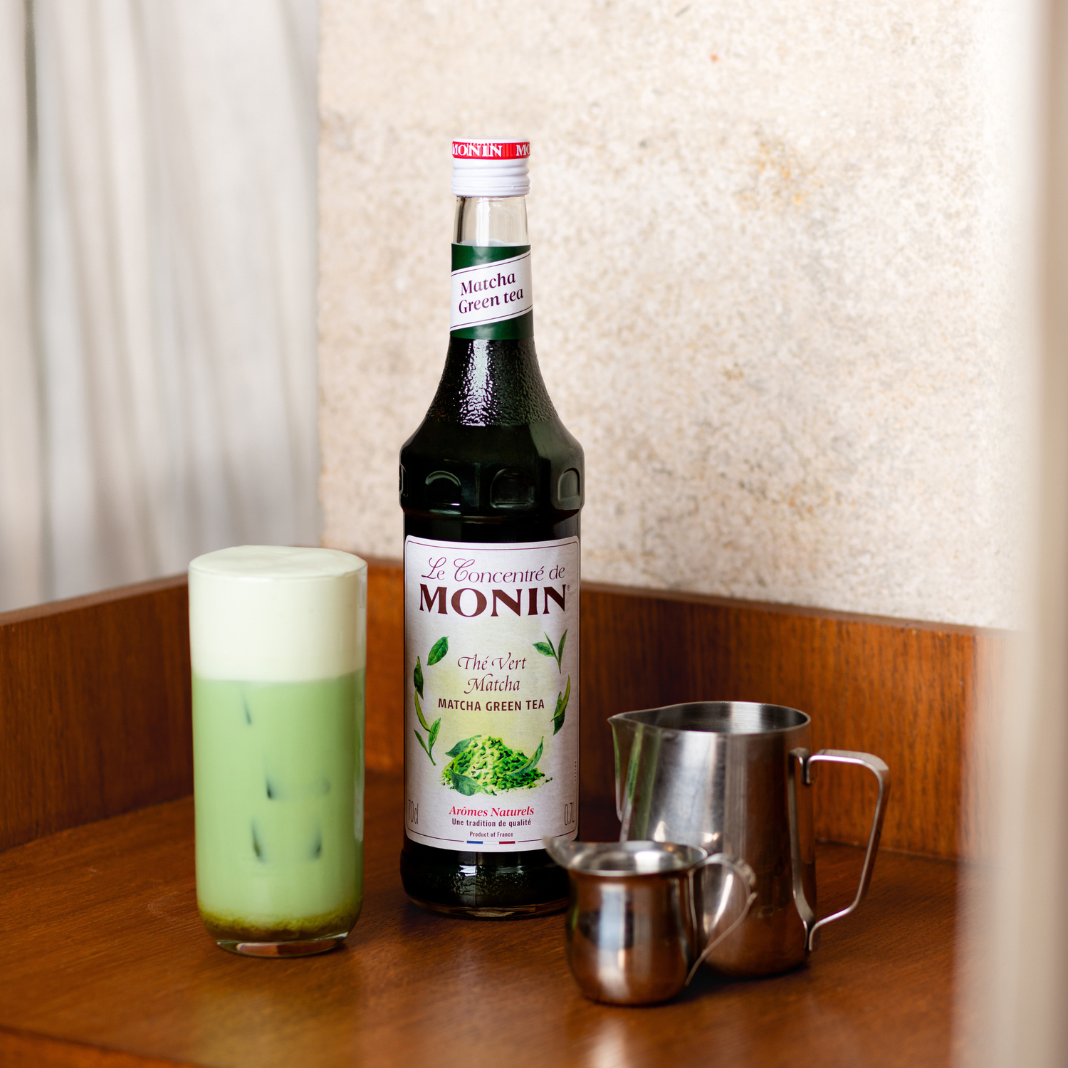 Egzotik Mango Matcha Buzlu Latte Soğuk Kahve