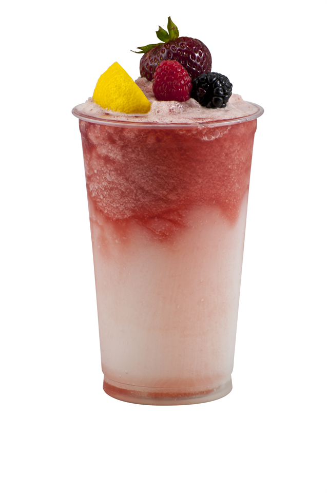 Strawberry Swirled Passion Fruit Smoothie Milkshake