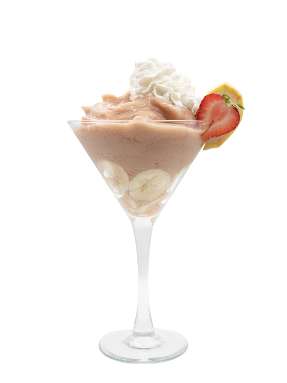 Banana Strawberry Parfait Milkshake