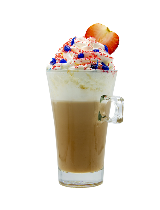 Strawberry Stripes Latte Kokteyl