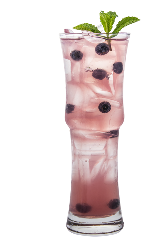 Blueberry Cucumber Collins Kokteyl