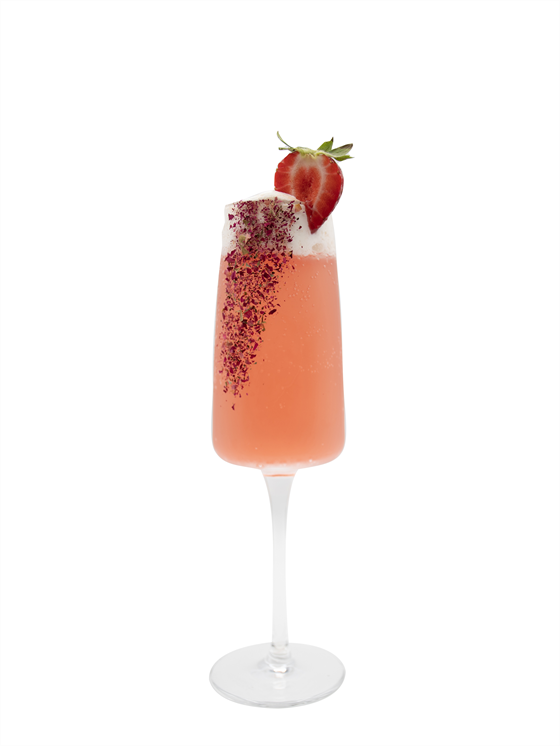 Pink Strawberry Bubbles Kokteyl