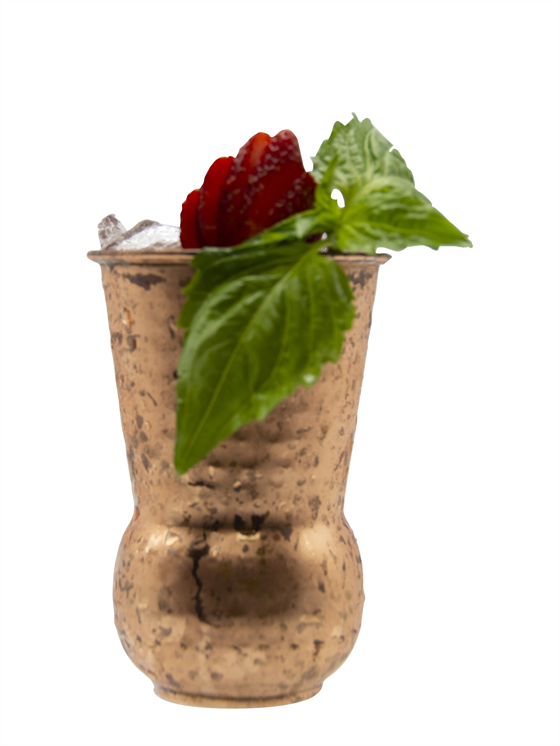 Strawberry Basil Mock Mule Alkolsüz Kokteyl
