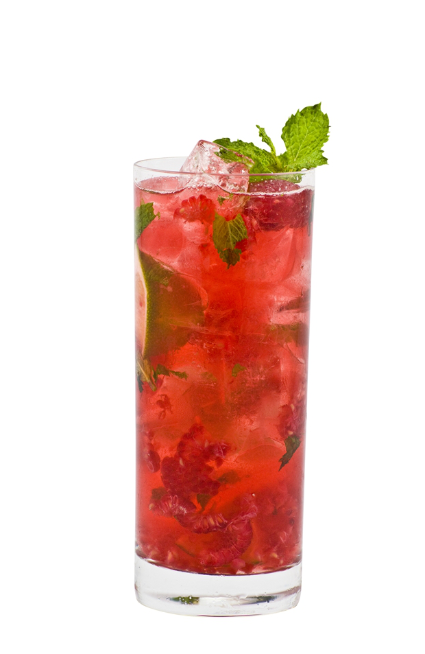 Raspberry Hibiscus Zero Proof Mojito Alkolsüz Kokteyl