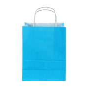 Çanta Beyaz Kraft 18x24x9 cm Burgu Sap Mavi 400 ADETLİ KOLİ