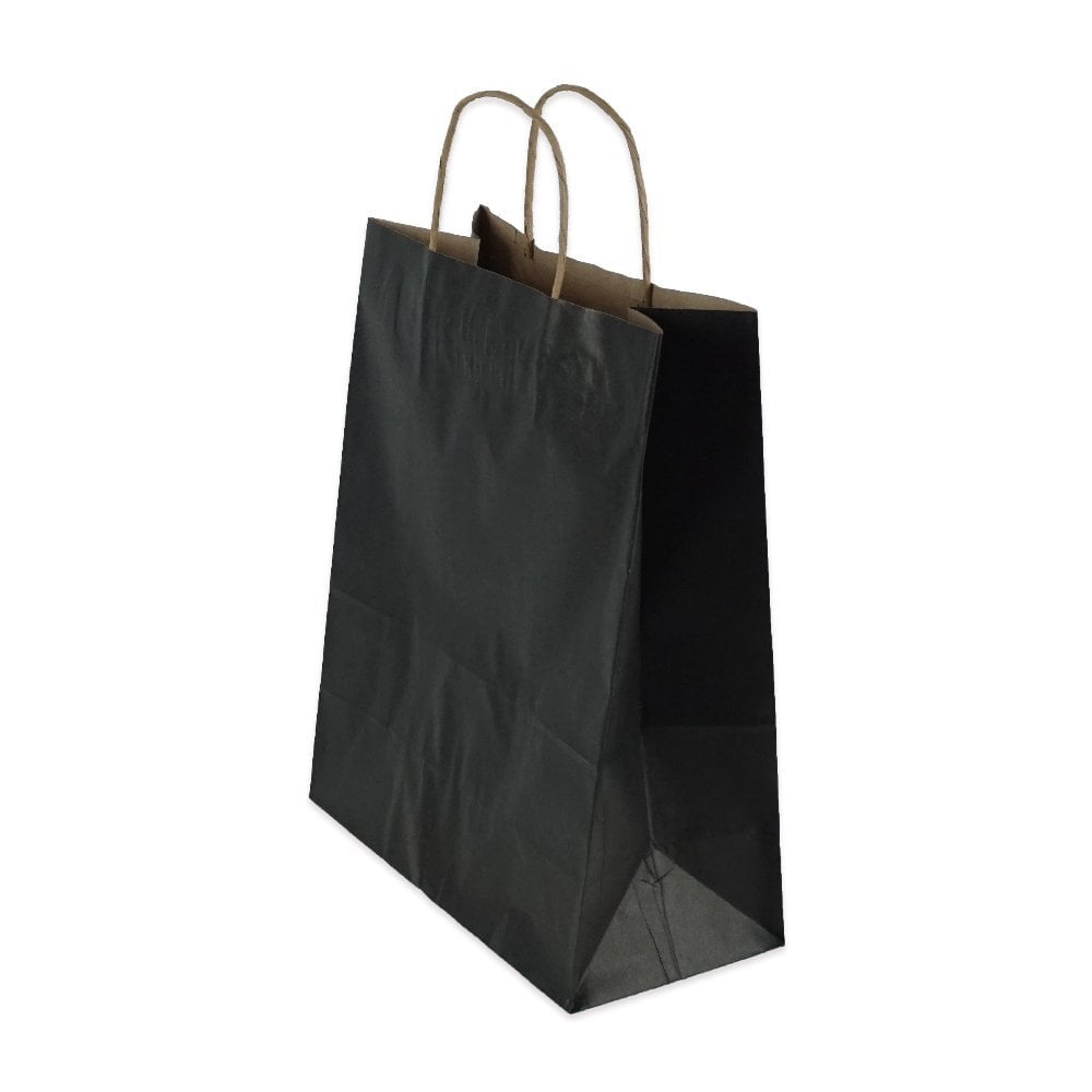 Çanta Kraft 25x31x12 Cm Burgu Sap Siyah 50 ADETLİ PAKET