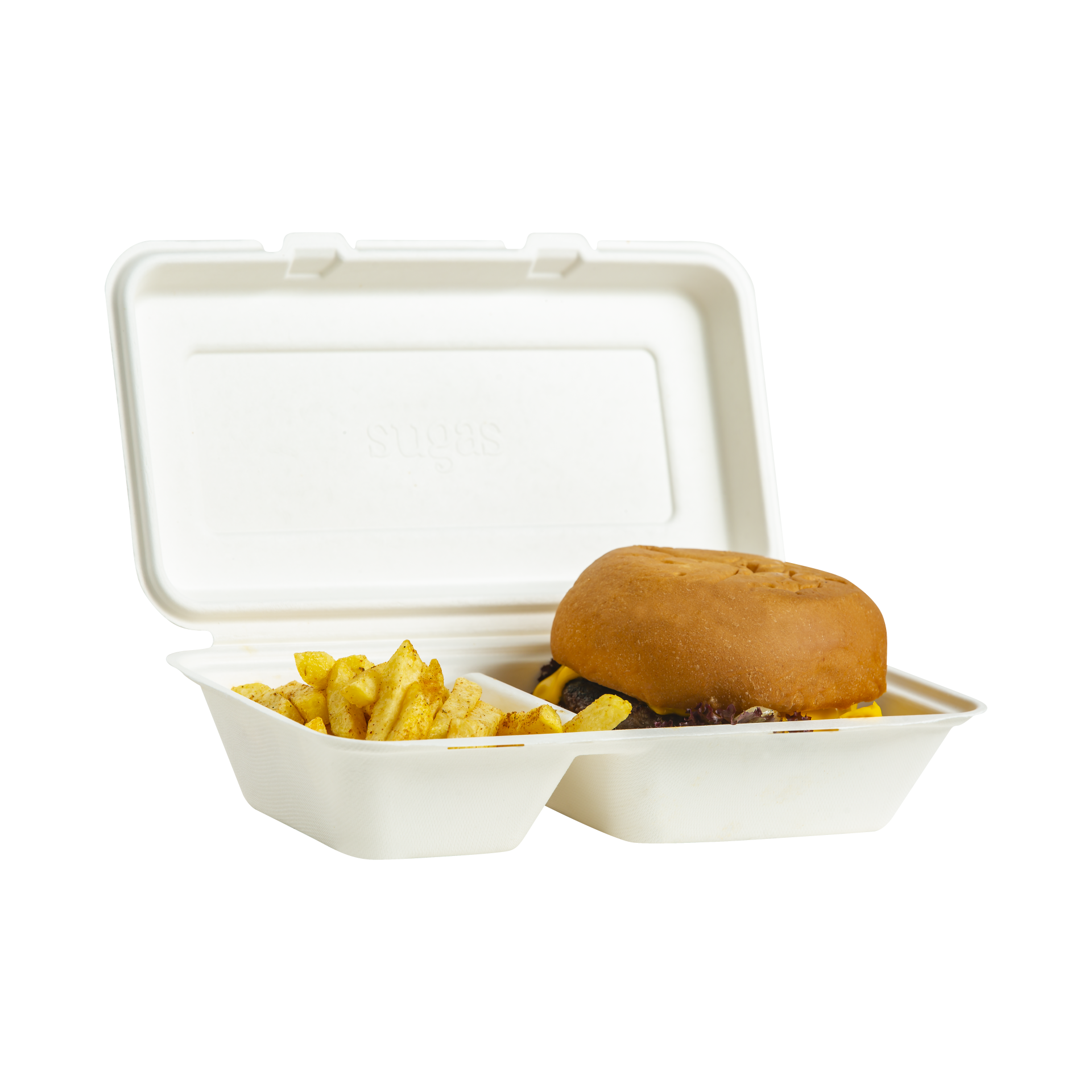 Ekolojik Yemek Kabı 1200 ml 2 Gözlü Kapaklı