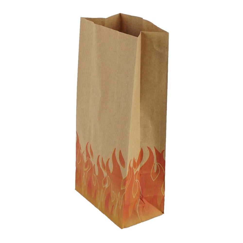 Kese Kraft 12x25x8 Cm Kare Dipli Alev Desenli