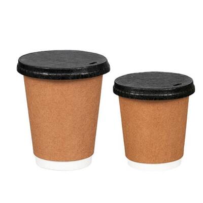 14-16 oz Karton Sıcak İçecek Kapağı Siyah