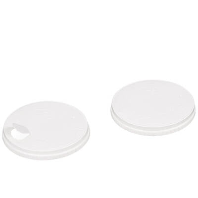 14-16 oz Perfore Delikli Karton Sıcak İçecek Kapağı Beyaz