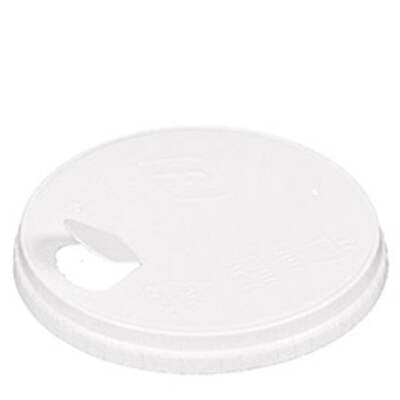 14-16 oz Perfore Delikli Karton Sıcak İçecek Kapağı Beyaz