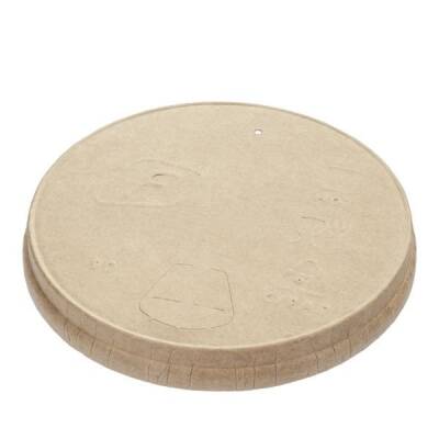 14-16 oz Perfore Delikli Karton Sıcak İçecek Kapağı Kraft