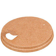 14-16 oz Perfore Delikli Karton Sıcak İçecek Kapağı Kraft