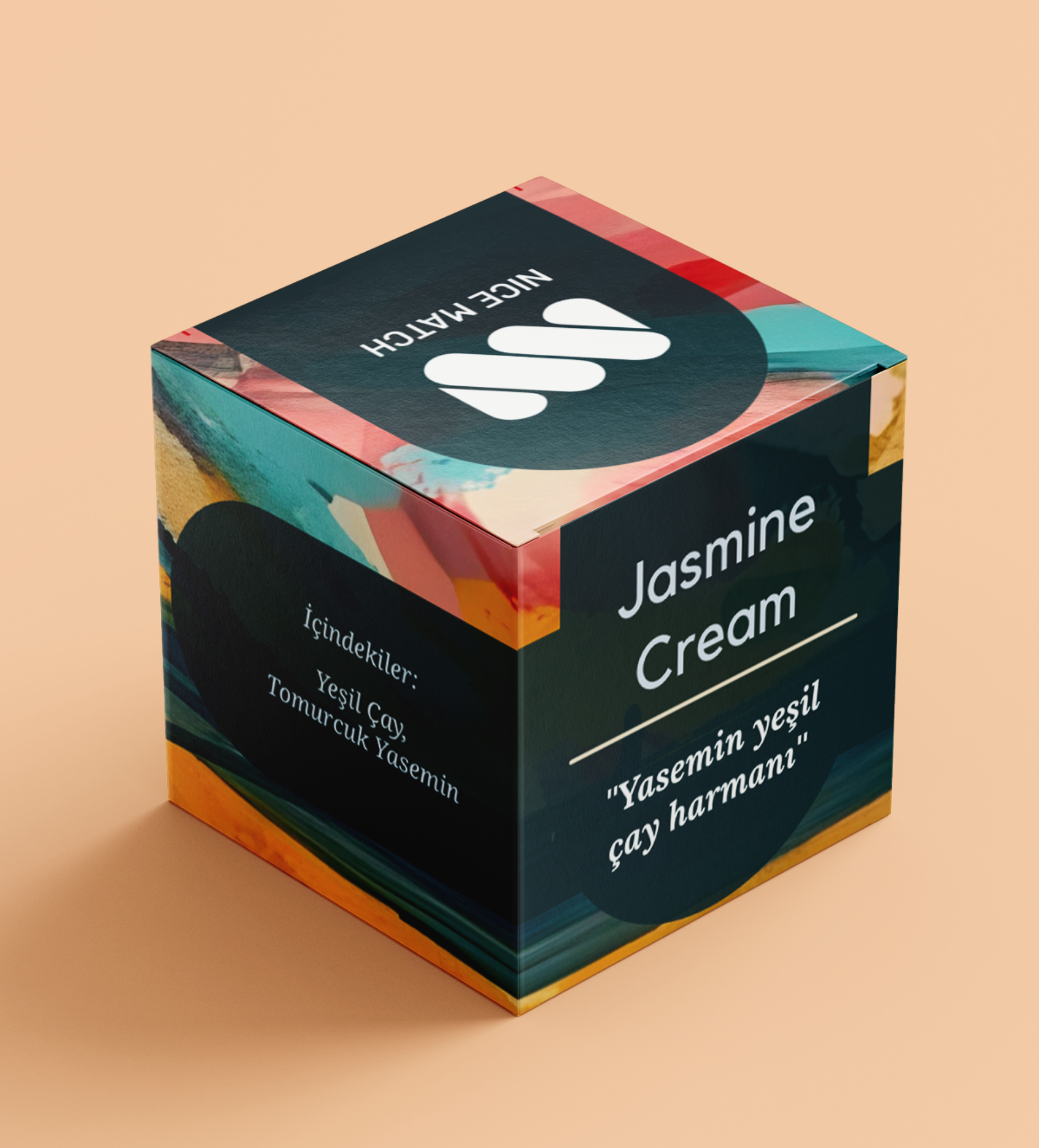 Jasmine Cream - Yasemin Yeşil Çay Harmanı Müslin Bez 12'li Poşet Çay Kutusu