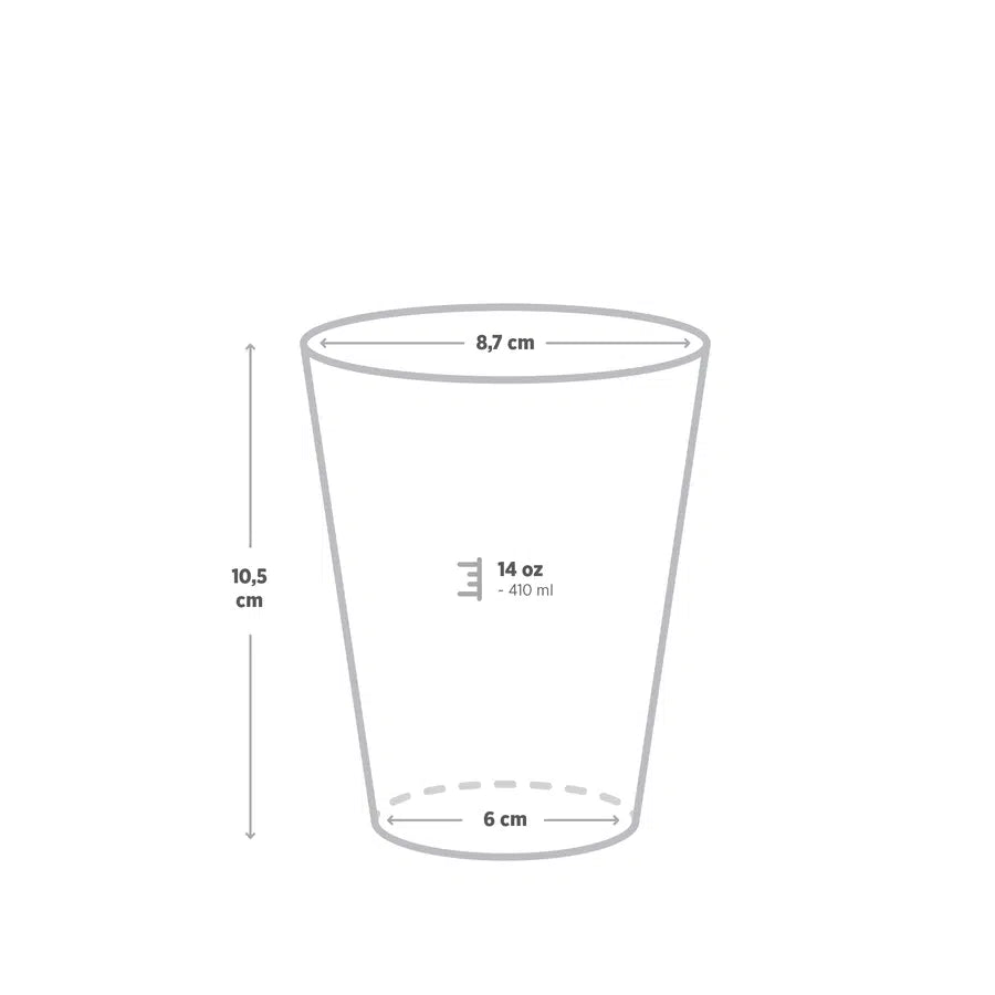 14 oz Siyah Karton Bardak (Ekstra Kalın) - 50 Adet