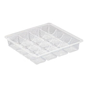 16 Bölmeli Metal Kutu Seperatörü Şeffaf 19,2x19,2x4,5 cm - 20 Adet