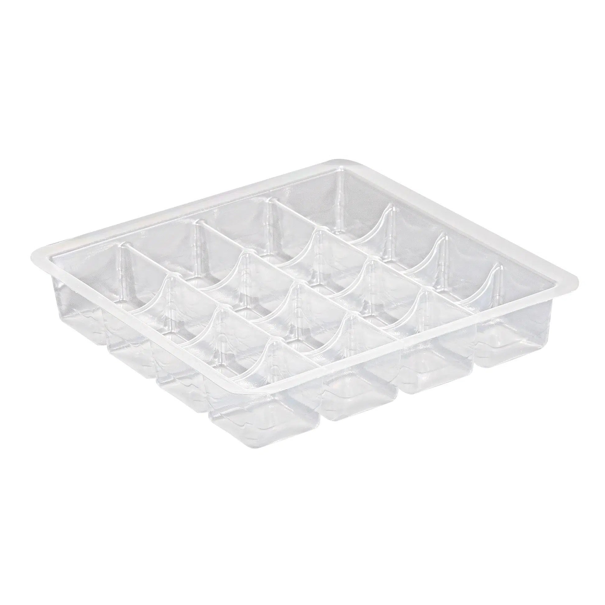 16 Bölmeli Metal Kutu Seperatörü Şeffaf 19,2x19,2x4,5 cm - 20 Adet