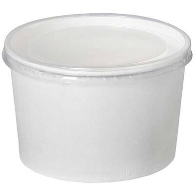 16 oz Beyaz Karton Çorba Kasesi 50'li (Kapak Hariç)