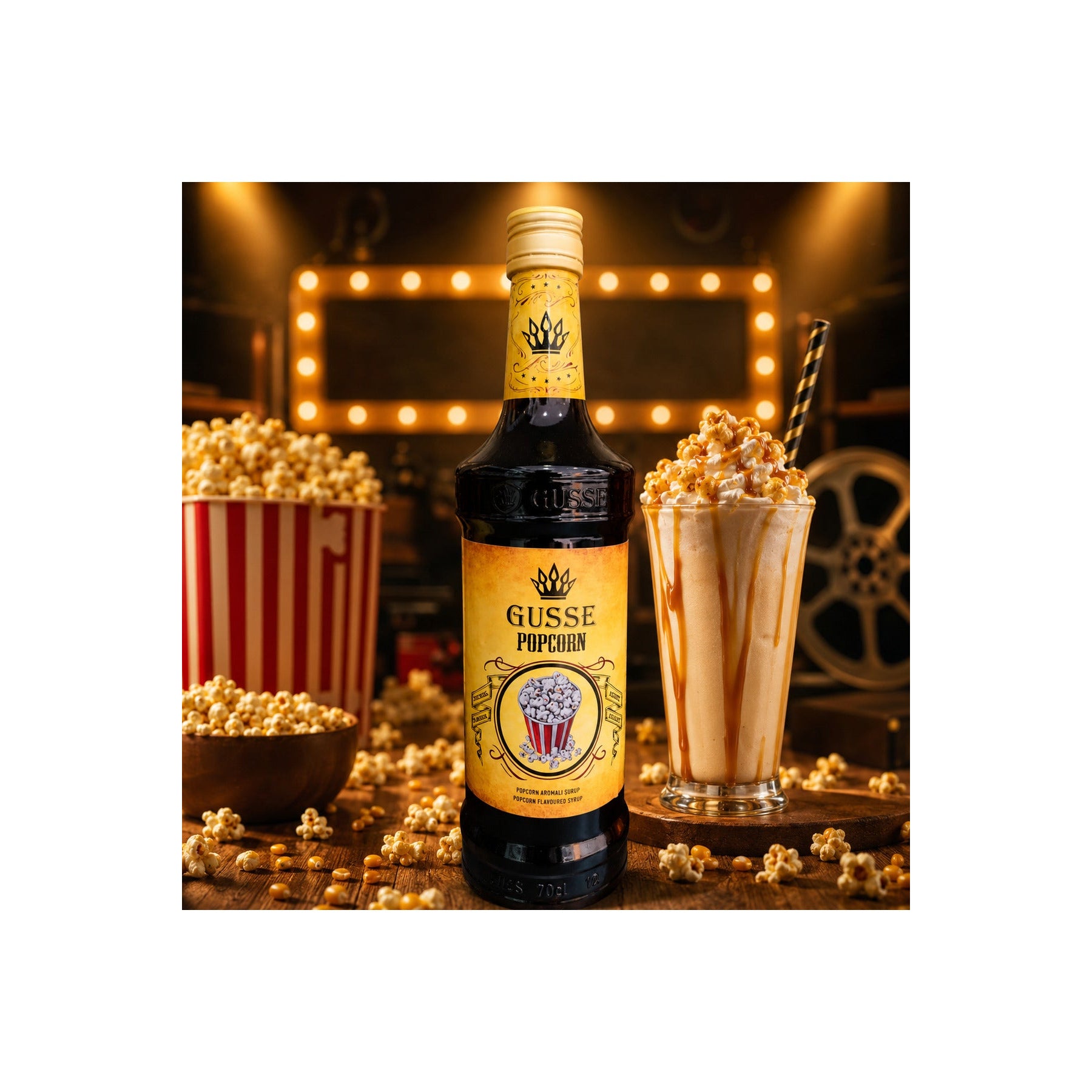 Gusse Popcorn Aromalı Şurup, 700 ML