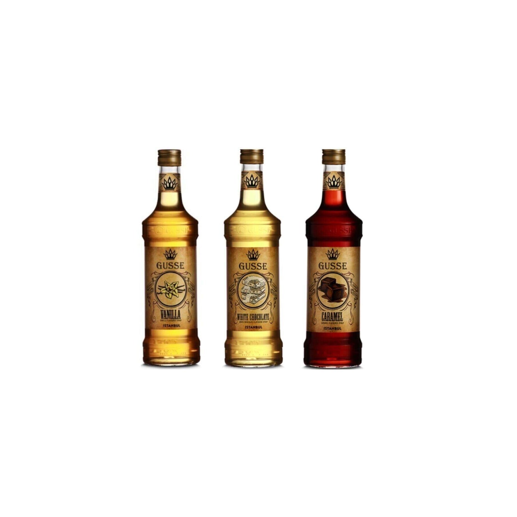 Gusse Karamel Vanilya Beyaz Çikolata Şurup, 3 x 700 ML