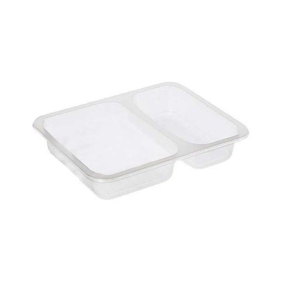 2 Bölmeli Film Yapıştırmalı Gıda Kabı - 50 Adet