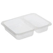 2 Bölmeli Film Yapıştırmalı Gıda Kabı Şeffaf 23 gr