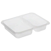 2 Bölmeli Film Yapıştırmalı Şeffaf Gıda Kabı