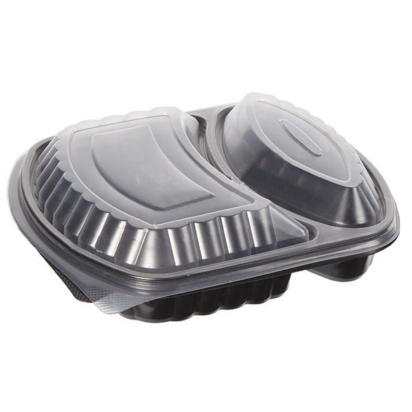 2 Bölmeli Sıcağa Dayanıklı Gıda Kabı (Mikrodalgaya Uygun)