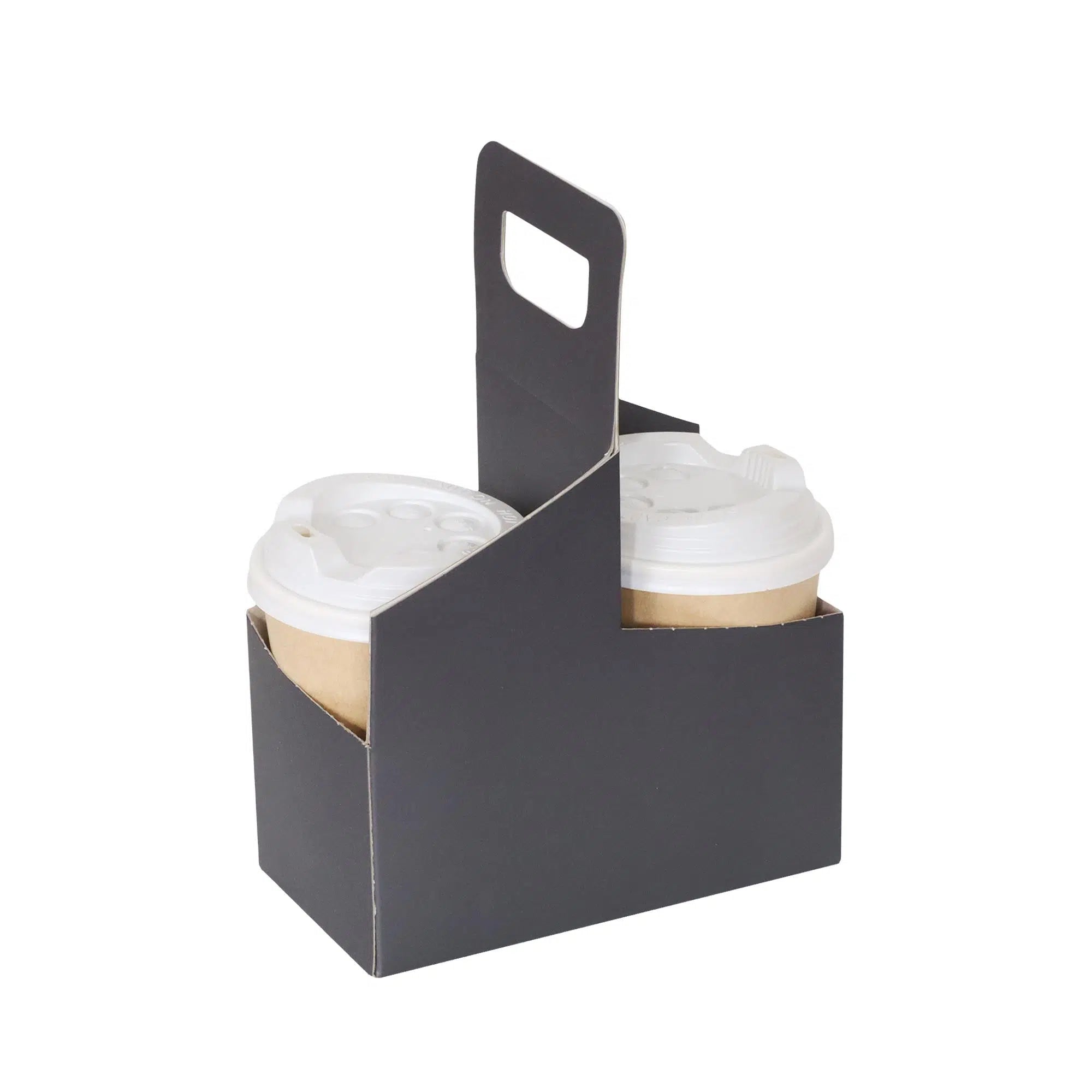 2 Bölmeli Kulplu Karton Bardak Taşıyıcı - 50 Adet