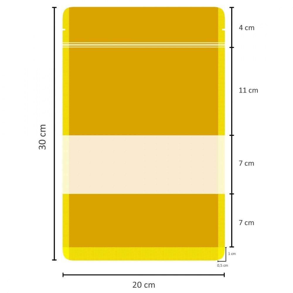 Kraft Pencereli Kilitli Doypack 20x30cm
