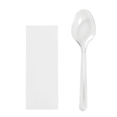 2'li Lüks Şeffaf Yemek Kaşık Seti