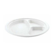 3 Bölmeli Ekolojik Karton Tabak 26 cm - 25 Adet