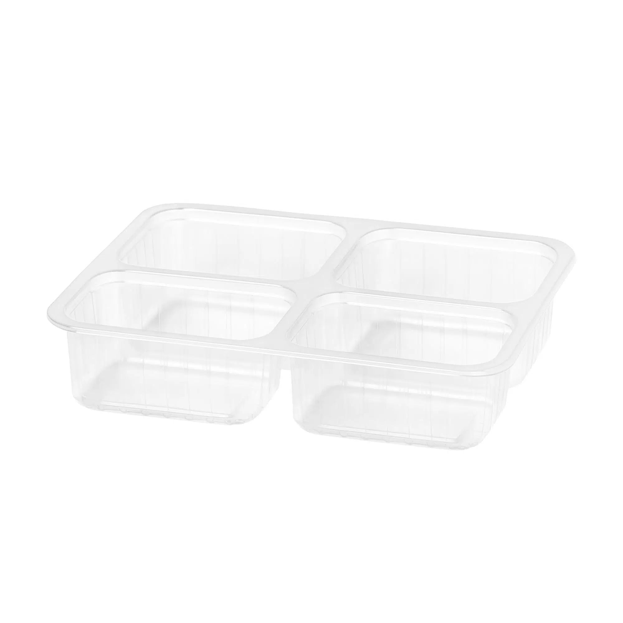 4 Bölmeli Film Yapıştırmalı Gıda Kabı - 324 Adet