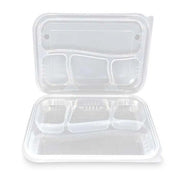 4 Bölmeli Kapaklı Kebap Kabı - 25 Adet