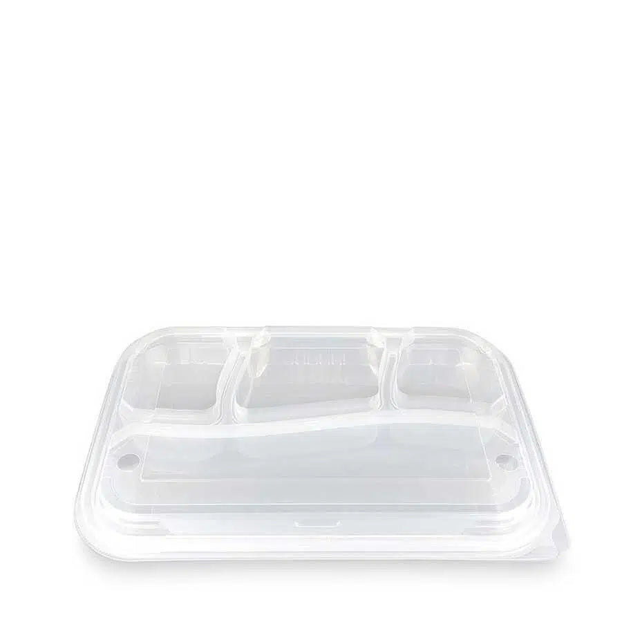 4 Bölmeli Kapaklı Kebap Kabı - 25 Adet