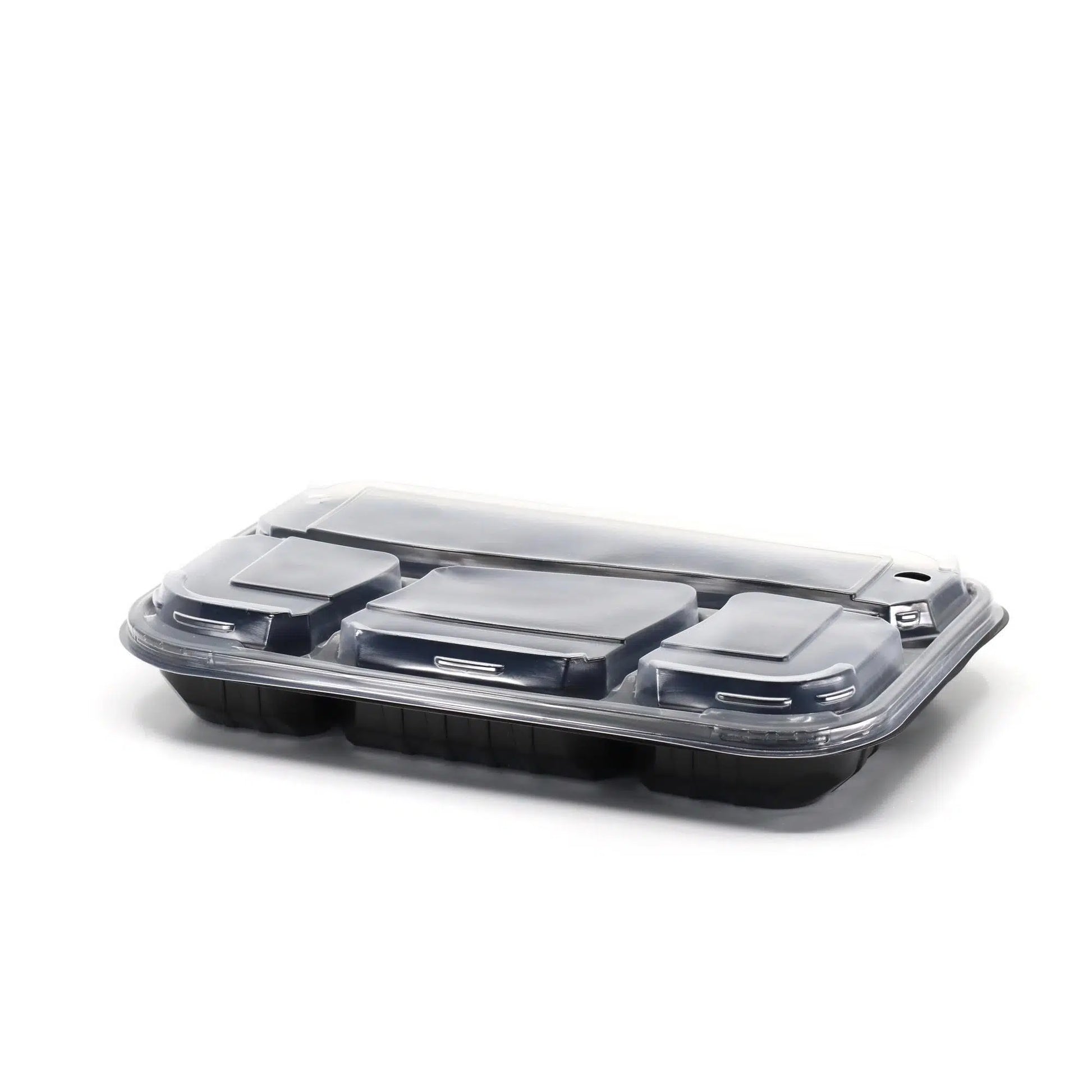 4 Bölmeli Kapaklı Kebap Kabı - 50 Adet