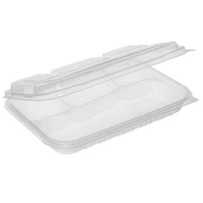 4 Bölmeli Kendinden Kapaklı Kebap Kabı