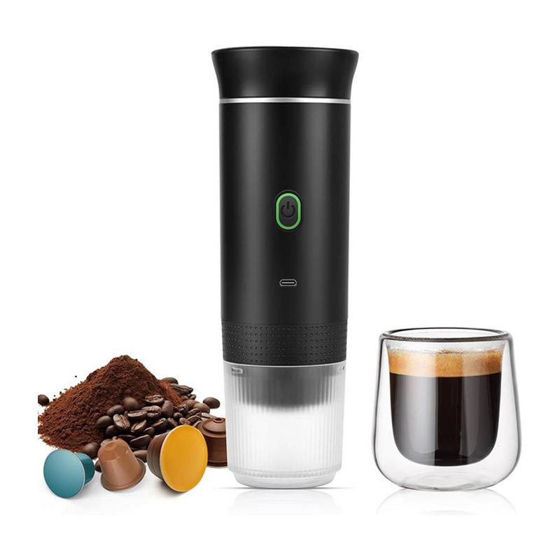 4Berry Cm-Pro Taşınabilir Şarjlı Kapsül ve Toz Kahve Uyumlu Espresso Makinesi, Siyah