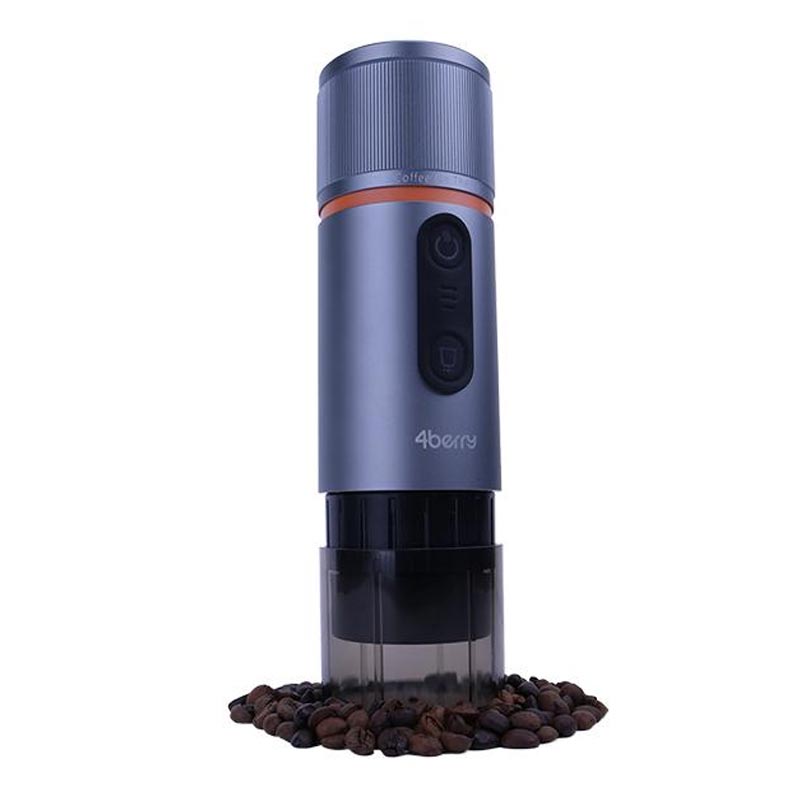 4Berry Cm-Promax Taşınabilir Şarjlı Kapsül ve Toz Kahve Uyumlu Espresso Makinesi, Gri