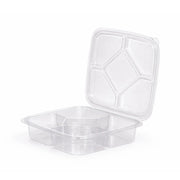 5 Bölmeli Kare Kuruyemiş Tabağı - 50 Adet