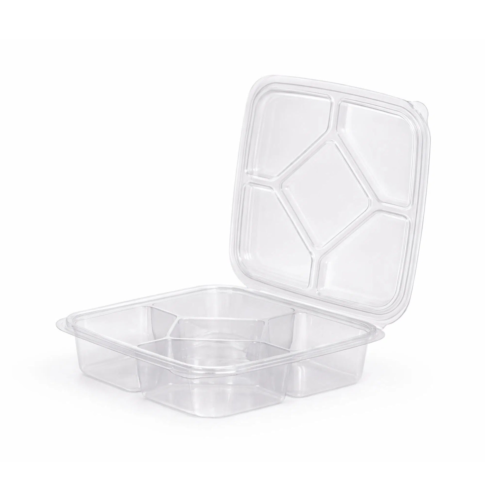 5 Bölmeli Kare Kuruyemiş Tabağı - 50 Adet