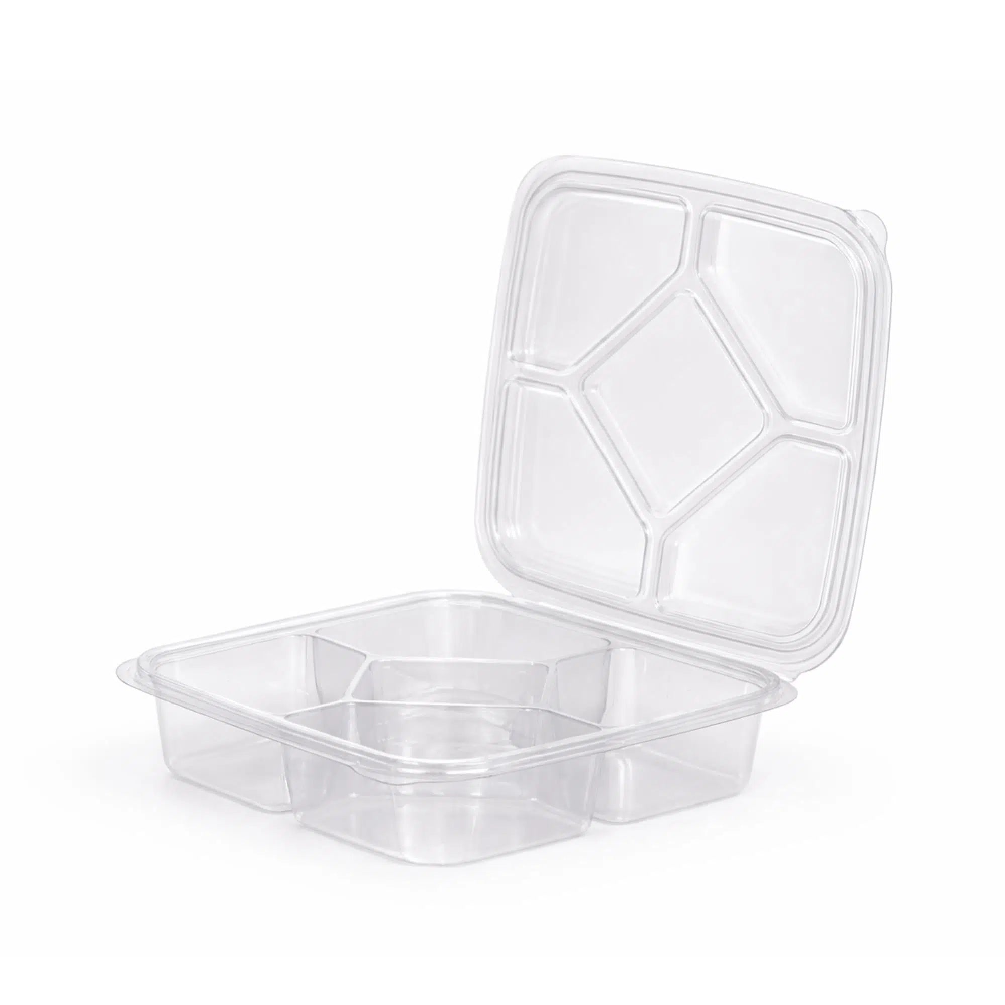 5 Bölmeli Kare Kuruyemiş Tabağı - 50 Adet