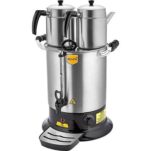 Remta Platin Model Çift Demlikli Çay Makinesi 17 lt (Demlik Dahil)