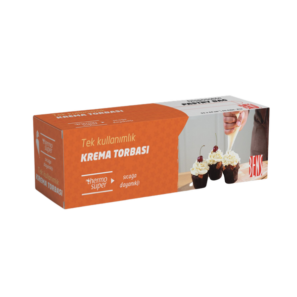 51 Cm Tek Kullanımlık Krema Torbası Şeffaf Kumlama 72'Li